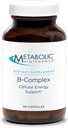 Metabolisk vedligeholdelse B- Complex - Metyleret vitamin B kompleks til kvinder og mænd, Cellular Energy Support med folat, Niacin og biotin, VIT B supplement - 90 Vegankapsler (pakke med 1)