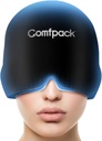 Migræne Relief Cap, Full Head Cold Compress Soft Stretchy Headache Relief Cap for Spænding, Sinus, Stress Relief, Hangover Ice Hat, Puffy Eyes, Gaver for Migræne Lidere