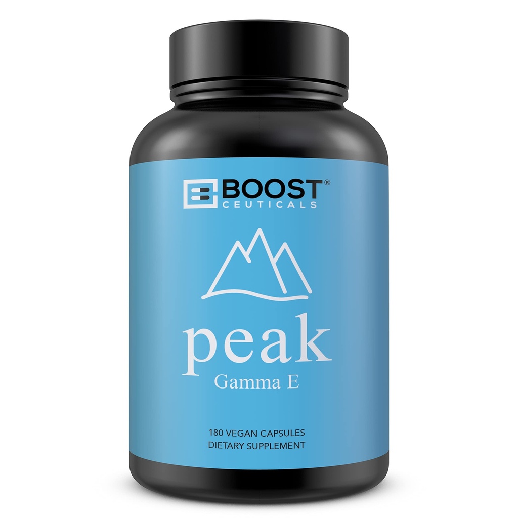 BoostCarees Vegan Vitamin e Gamma Tocopherol Tex124; 180mg Gamma e Per Servering Mex124; Antioxidant Immunity Support Mex124; Non GMO No Magnesium Stearate No Silica Gluten Free Mex124; 180 Kapsler