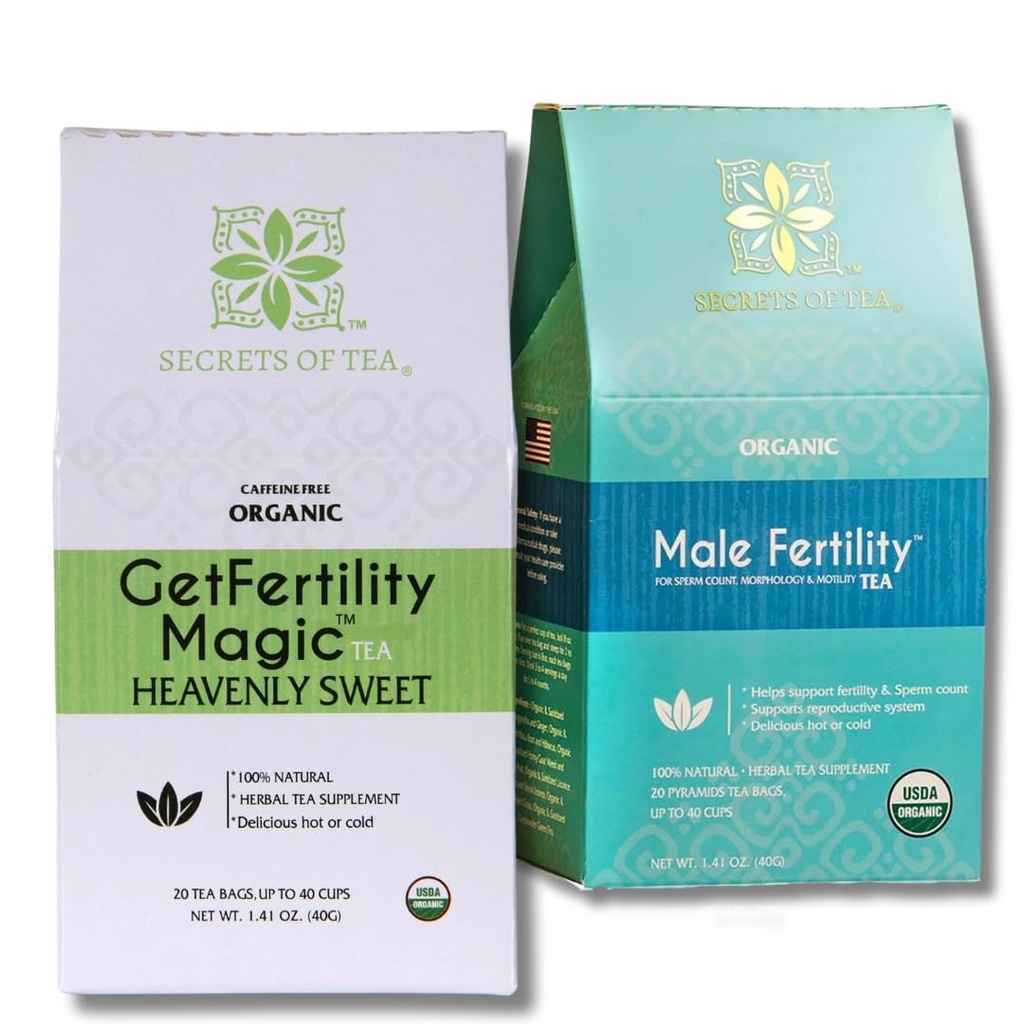 Hemmeligheder af Tea-Fertilitet Tea For mænd og kvinder - USDA Organic- Lækre 40 Bionedbrydelige Sachels