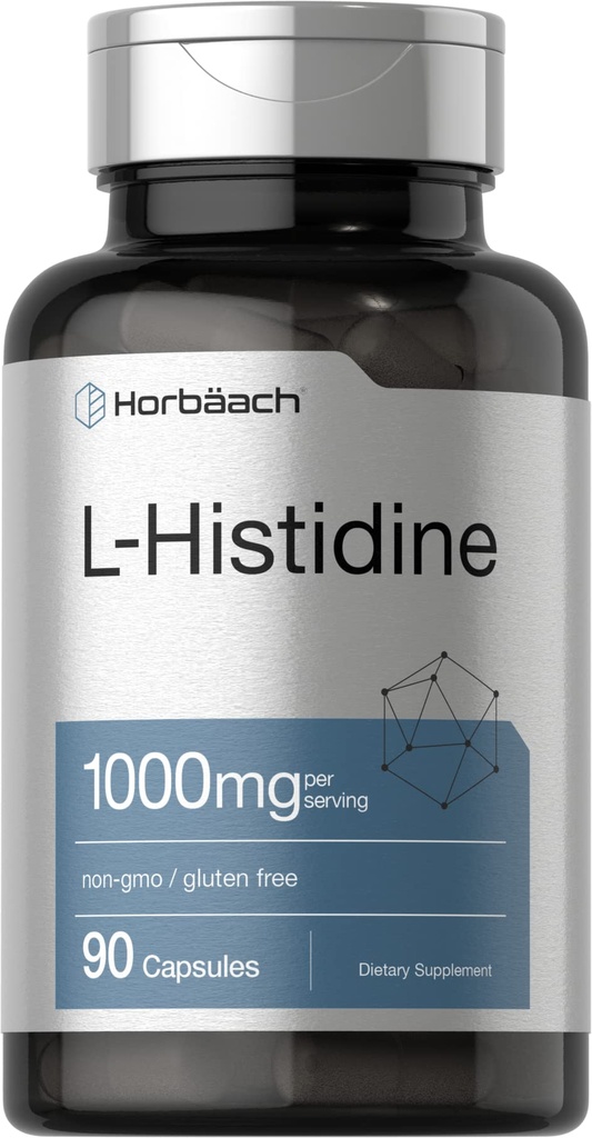 Horbäach L- Histidine 1000mg 90 Kapsler: 124; Non- GMO og Gluten: fri