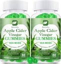 Apple Cider Vincipes & Sea Moss Gummies, Organic ACV Gummies med mor supplement understøtter immunforsvar, fordøjelsessygdomme for voksne & børn, Seamoss Gummy med vitamin B6 B9, B12