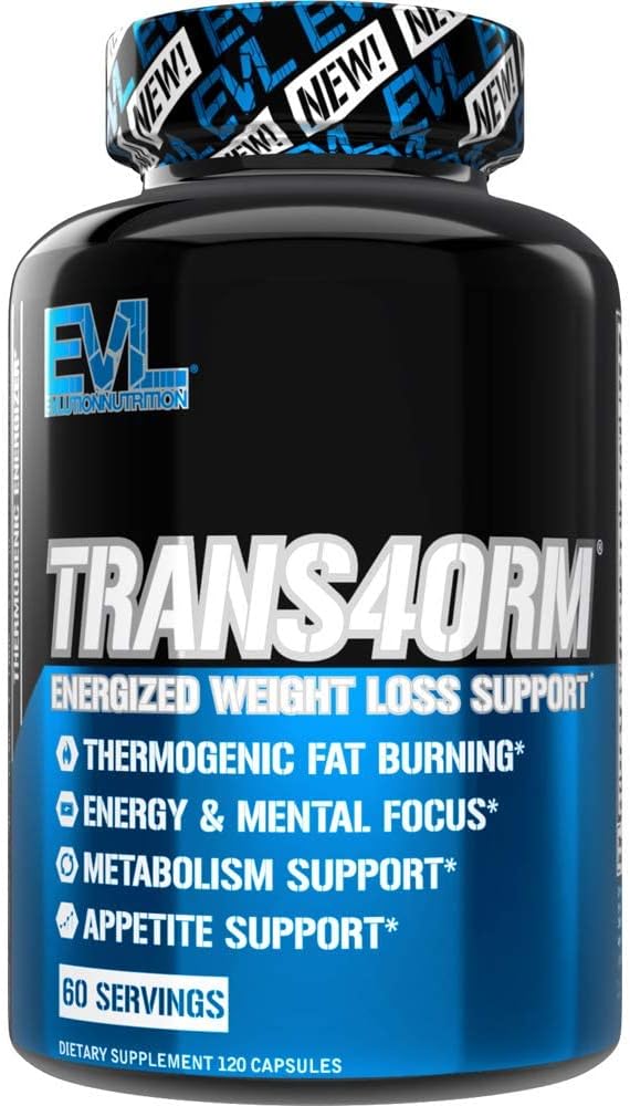 EVL Thermogen Fat Burner Support - Hurtig fungerende vægttab energi og Appetite Support - Trans4orm Green Tea Supplement for mænd og kvinder - 60 Servering