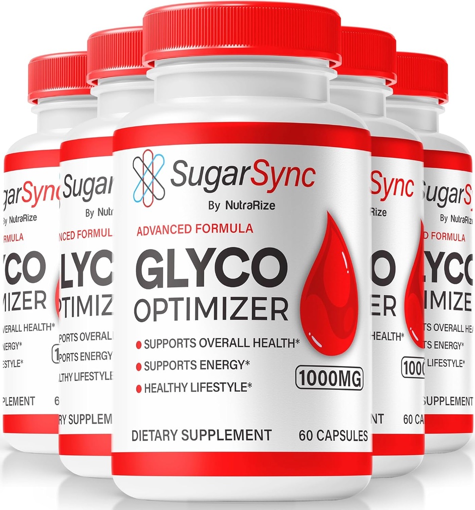 NutraRize (5 Pack) Sugar Sync Glyco Optimizer Kapsler, Official SugarSync Glyco Optimizer, Sugar Sync Fælles Optimizer, Sugar Sync Gluco Cleanse Detox Formel, SugarSync Glycol Anmeldelser (300 Kapsler)