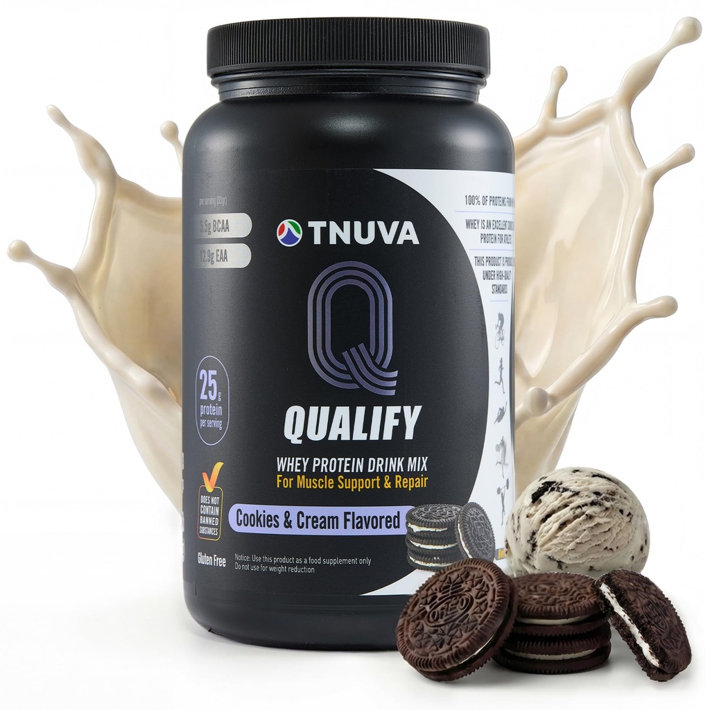Cookies & Cream Protein Powder. 25g Protein Shake Powder for Post Workout Recovery, Smoothie & Baging. Gluten & Sugar Free, Highly Kosher, Aminosyrer (5.5g BCAA, 2.7g Leucine), 23 Servere