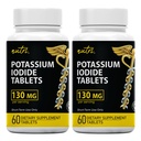 Nature 's Fusions Kalium Iodide Tablets (pakning med 2) 130mg - 120 Tablets EXP 10 / 2032 - YODO Naciente - KI Pills - Yoduro de Potasio