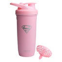 Smartshake DC COMICS Reforce rustfrit stål Protein Shaker Flaske 900 ml • 124; 30 oz - Læbefast Screw- on Lid - BPA Free - Unisex - Ikke isoleret - Supergirl Logo