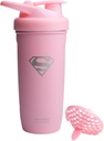 Smartshake DC COMICS Reforce rustfrit stål Protein Shaker Flaske 900 ml • 124; 30 oz - Læbefast Screw- on Lid - BPA Free - Unisex - Ikke isoleret - Supergirl Logo