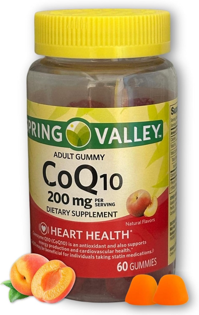 FUSION SHOP OPBEVARING Smart valg, meningsfyldt liv! Coq10 200mg Gummies- Coenzym supplement for voksne 60 ct (pakning med 1 stk.)