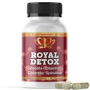 Royal Detox - All- in- One Cleanse Mea124; Zeolite, Cilantro, Chlorella, Spirulina, Apple Pectin Mea124; Full Body, Lever, Colon Detox Mea124; Understøtter energi, Mood, Immunitet, Gut Health, Reduceret inflation 90 Kapsler