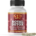 Royal Detox - All- in- One Cleanse Mea124; Zeolite, Cilantro, Chlorella, Spirulina, Apple Pectin Mea124; Full Body, Lever, Colon Detox Mea124; Understøtter energi, Mood, Immunitet, Gut Health, Reduceret inflation 90 Kapsler