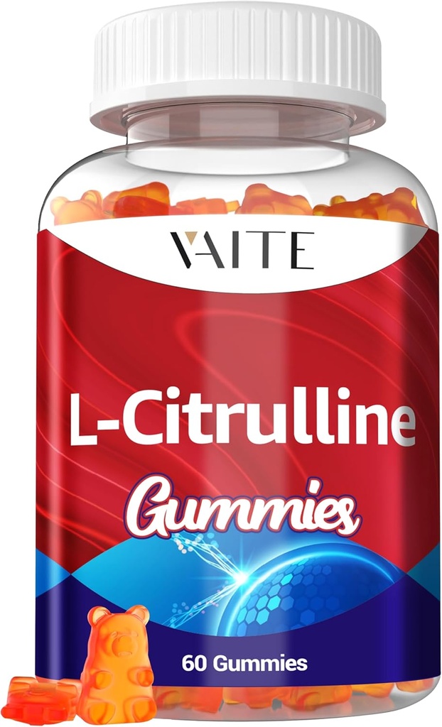 L Citrulline Gummies for Men - Powerful Vasodilator with Calcium, 1600mg per Serving, Extra Strength, Boosts Nitroxyl and Nitric Oxide Production, Supports Energy and Endurance, 60 Chewable Gummy
