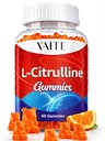 L Citrullin gummier til mænd - kraftfuld vasodilator med calcium, 1600mg per servering, Ekstra styrke, øger Nitroxyl og nitrogenoxid produktion, understøtter energi og udholdenhed, 60 Chewable Gummy