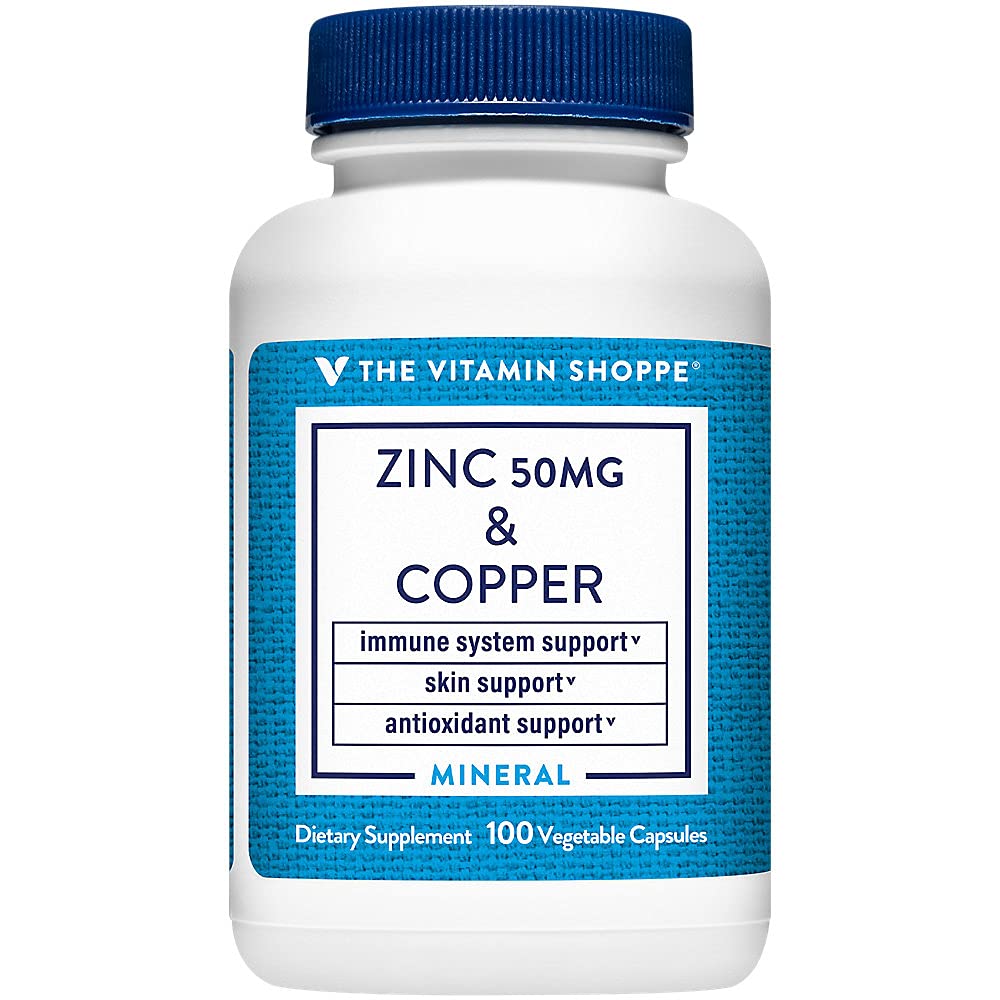 Zink med kobber - understøtter immunforsvar - 50 MG (100 vegetariske kapsler)