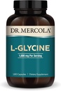 Dr. Mercola L- Glycine - Aids Produktion af Glutathione & Collagen - Understøtter hjerte, hjerne, fordøjelse, Metabolisme og immunforsvar - Non- GMO, Gluten- Free & Soy- Free - 180 kapsler (90 Servere)
