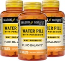 Mason Natural Water Pill med kalium og calcium - Understøtter Fluid Balance, Hjælper Relieve Bloating og Hævelse, Natural Diuretic Supplement, 90 tabletter (pakke med 3)