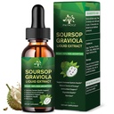 (1 Pack) Soursop Liquid Drops Plus Sea Moss Extract, Graviola Bitters Liquid Extract for Cell Support & Regeneration, Immunboost, Lever og søvn, Soursop Oil Herbal Goodness, 1 Fl Oz