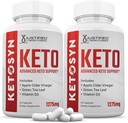 (2 Pack) Ketosyn Keto ACV Pills 1275MG Keto Support Kapsel Alternativ til Keto ACV Gummies Formuleret med Apple Cider Vinagra Extra Virgin Olivenolie Powder Green Tea Leaf 120 Kapsler