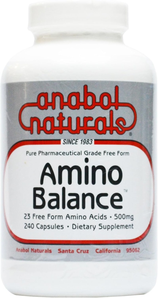 Amino Balance 240 caps, Amino Energy Supplement, Komplet 23 Freeform Amino Blend Formel med BCAA 's, 9 essentielle Aminosyrer EAA' s for sports ernæring, Post Workout Muscle Recovery
