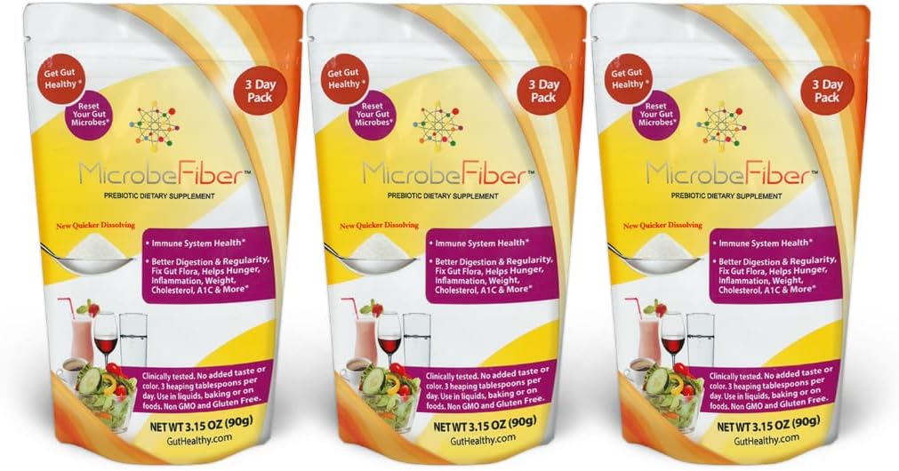 Prebiotic Opløselige Fiber - Nulstil Gut Microbes & få Gut sund - 3-dages rejse Pack