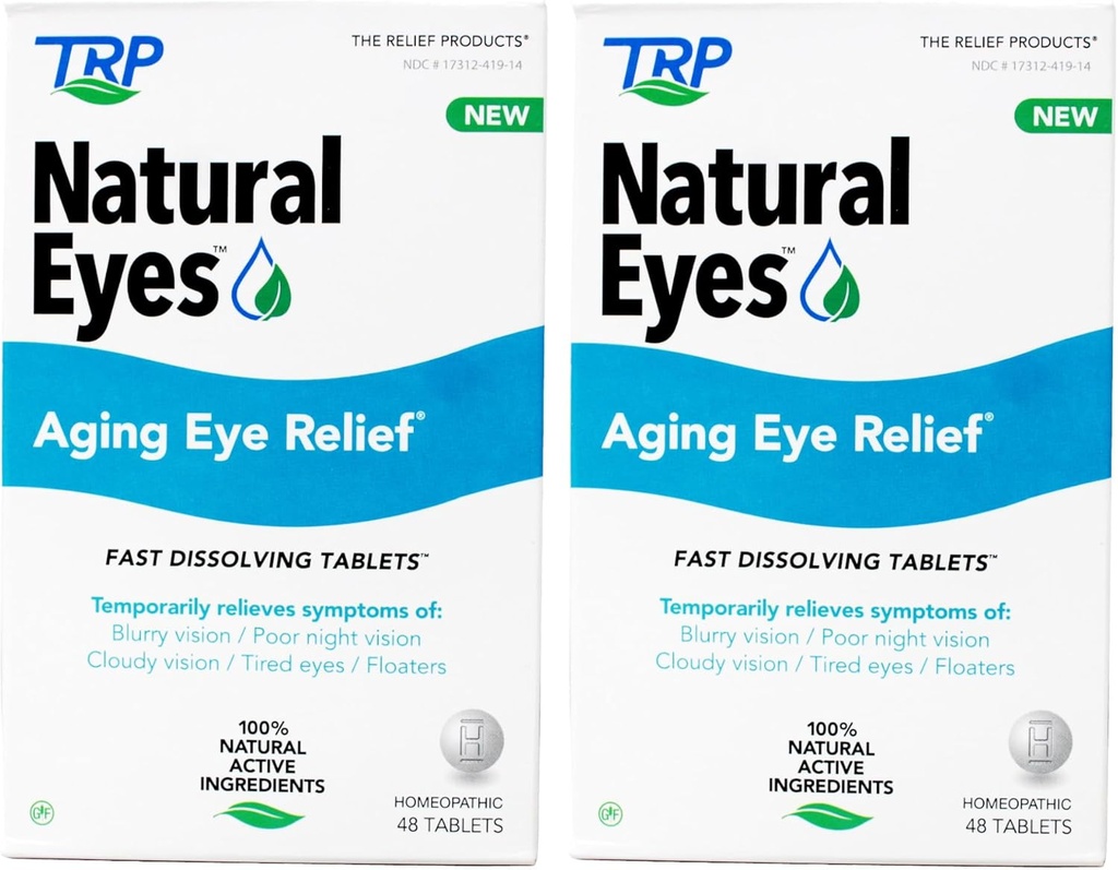 TRP Natural Eyes, Homøopatiske tabletter, Gluten- Free, 48 ct (pakning med 2)
