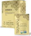 Truvani Vegan Pea Protein Powder 124; Banana Cinnameled 124; 20g Organic Plant Based Proteiner 124; Single Serving Travel Packets • 124; 10 Servings • 124; Keto • 124; Gluten & Dairy Free • 124; Low Carb • 124; Ingen tilsat sukker