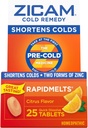 Zicam Cold Remedy Zink Rapidmelts, Citrus Flavor, 25 Greve (pakke med 2)