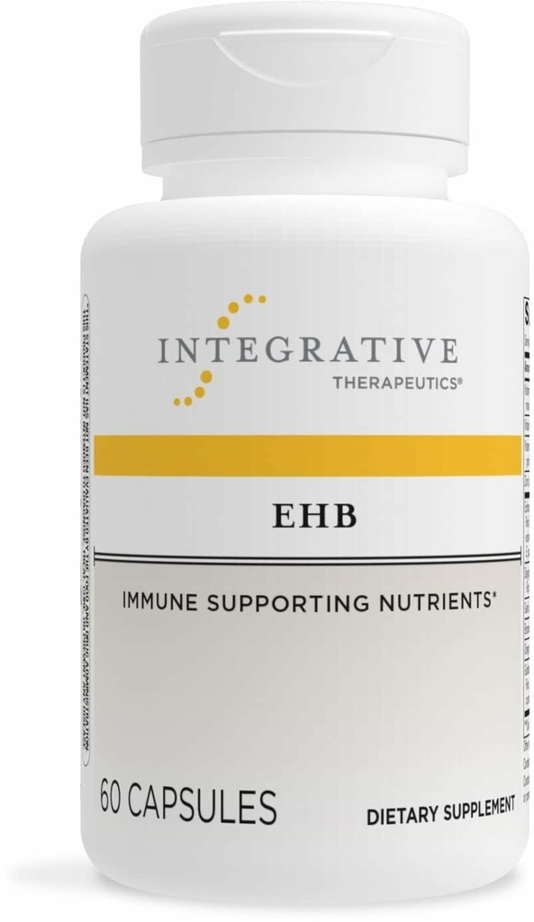 Integrativ terapi EHB - immunforsvar supplement med vitaminer A, C & B6 * - Mineral support med zink - Dairy- Free & Gluten- Free - 60 kapsler (20 Servere)