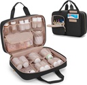 Damero Medicine Organizer, Pill Bottles Storage Travel Bag for Prescription Medication, Medical Supplies, Black