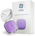 Livia Menstrual Pain Relief Device, Lavender - Off- Switch for Periode Pain - Portable & Discreet - Genopladelig, Op til 12 timer batteri - Komplet Kit med stick-On Pads - Go- til Travel Partner