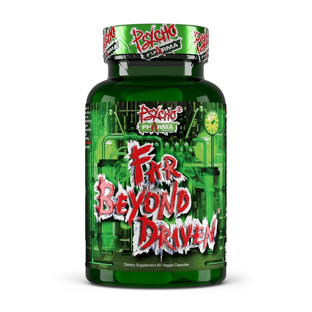 Psycho Pharma Far Beyond Driven, for øget energi til at brænde med forbedret fokus, Positive Mood.