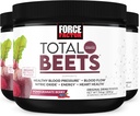 Kraftfaktor Total Beets Drink Mix Superfood Powder med Nitrater til Support Circulation, Nitric Oxide, Energy, Endurance, og Stamina, Cardiovaskulær Heart Health Supplement, 90 Servering, 3-Pack
