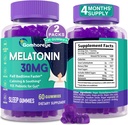 Melatonin Gummies 30mg til voksne - Maksimal styrke Melatonin Gummies til afslapning og lindring, Exogent Melatonin tillæg med FOS til immunforsvar, Gut sundhed og pH balance, Sukker Free -120 Tæller