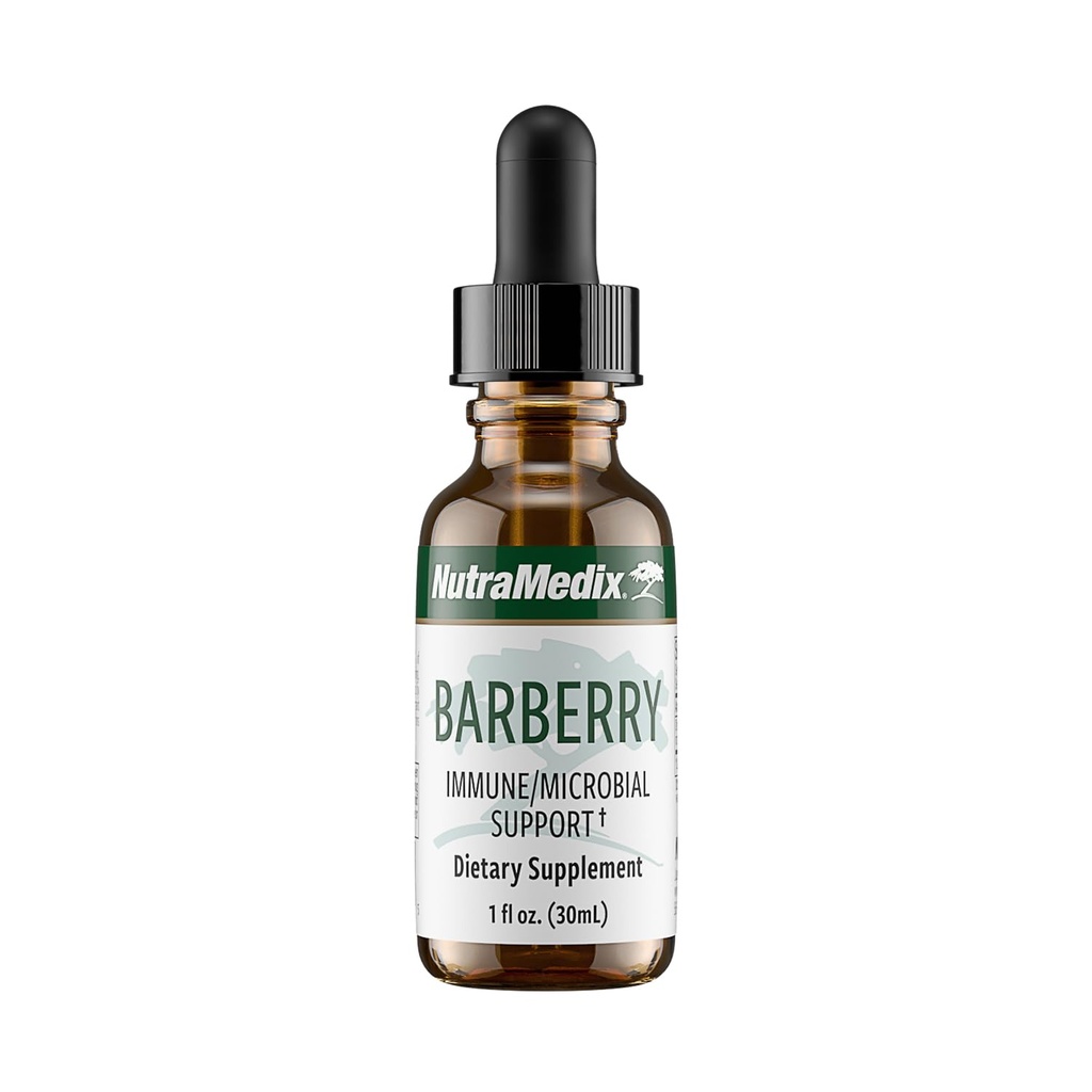 Nutramedicinsk Barberry immunforsvar og antioxidanter supplement - Flydende Oregon Grape Root Extract for Gut Health, Immunity & Mikrobial Support - Urteblister til immunforsvar (1oz / 30ml)