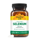 Country Life Selenium, Gær Free, Understøtter immunsundhed, 100 mcg, 180 tabletter, Gluten Free, Vegan, Halal