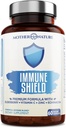 Avanceret 7-in-1 immunstøtte supplement til allergier - Hyldebær, C-vitamin, zink og mere - øger immunitet hos voksne & børn (60 Veganske kapsler)
