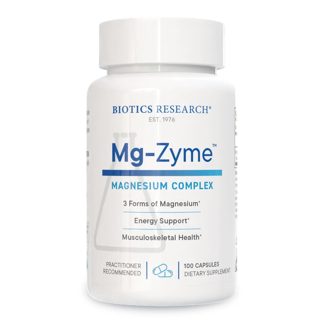 Bioetik Forskning Mg- Zyme ™ Triple Magnesium Complex 100 mg- Magnesium Glycinat, Gluconat, Aspartatchelateret tillæg, høj Absorption, Support Sleep, Energy, Cardiovaskulær Health- 100 Kapsler