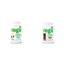 Vega Protein and Greens Protein Powder, Vanilla - 20g Plant Based Protein Plus Veggies, Vegan & Protein og Green Protein Powder Chocolate (19 Servere) - 20g Plant Based Protein Plus
