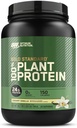 Optimum Nutrition Gold Standard 100% Plant Based Protein Powder, Gluten Free, Vegan Protein for Muscle Support and Recovery med Aminosyrer - Creamy Vanilla, 20 Servere (Packaging May Vary)