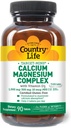 Country Life Target- Mins Calcium Magnesium med vitamin D- complex, 1000mg / 500mg / 10mcg, 90 tabletter, Certificeret Gluten Free, Certificeret Vegetar