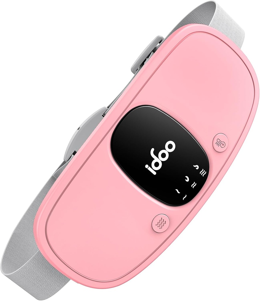 iDOO Opvarmning Pad for period kramper, FSA støtteberettigede poster, Julegaver til kvinder piger, Bærbar opvarmning Pad, Cordless Back Belly Varmepad for menstruelle kramper Relief, Periode Varmebælte, Pink