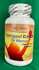 DHEA for kvinder Synergized in Vegetarian Capsules, 60 Count, Hormonal Balance, Inkluderer 15 mg DHEA, 50 mg Alpha- Lipoic Acid, 50 mg Chaste Tree Berry og 75 mg DIM Diindolylmethan
