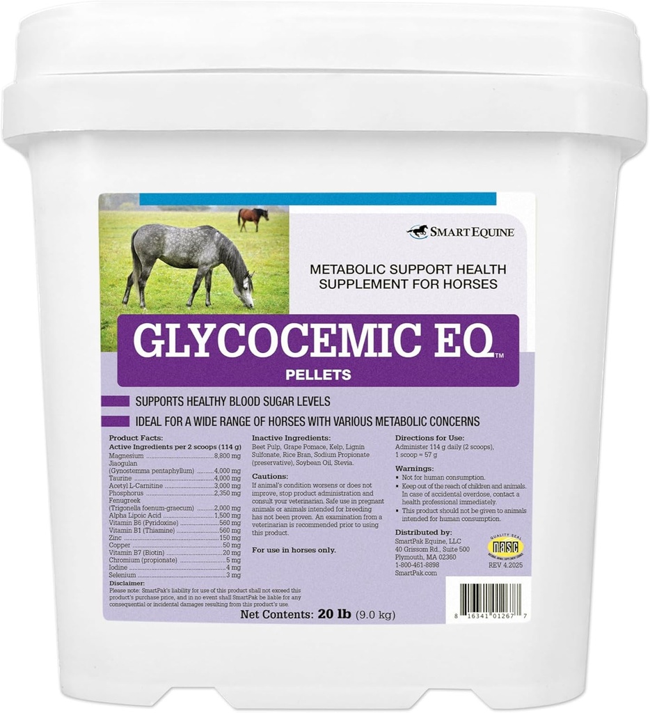 Glycochemic EQ Pellets Note 124; Equine Metabolsk Support