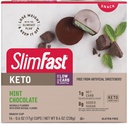 SlimFast Keto Fat Bombe Snack Cup, Mint Chokolade, Keto Snacks til vægttab, Lav Carb med 0g tilsat sukker, 14 Count Box (Packaging May Vary)