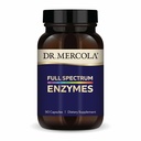 Dr. Mercola Full Spectrum Enzymes - 22 forskellige enzymer - Understøtter fordøjelse og immunforsvar - Hjælper med de største kulhydrater, Fedtstoffer, Proteiner & fibre - Non- GMO, Gluten- Free & Soy- Free - 90 kapsler