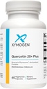 XYMOGEN Quercetin 20 × Plus - Quercetin Kosttilskud - Dagligt kompleks med C-vitamin, N- Acetyl- L- Cysteine & Nettles - Formuleret til respiratorisk støtte - Vegan & Gluten- Free (60 kapsler)