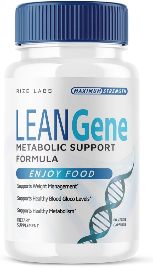 rize laboratorier Lean Gene supplement, Metabolisk support Formel for avancerede vægttab, maksimal styrke kapsler, All- Natural Pills (60 kapsler)