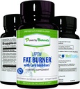 Power by Naturals: Leptin Fat Burner med Carb Blocker - 60 Gluten- Gratis kapsler, Leptin Vægttab Diet piller, Effektiv Fat Burner, Appetite Suppressant