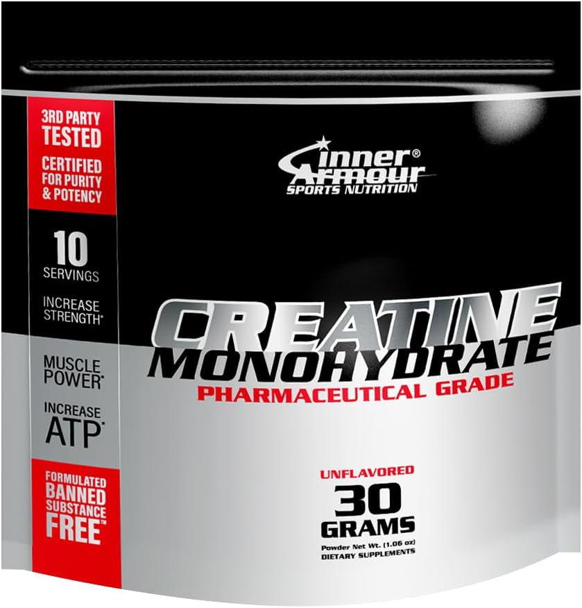 Mikroniseret Creatin monohydrat pulver - øge muskelstyrke & udholdenhed - hurtig opløsning, Flavor- Free, Vegan Fitness Supplement, Keto Friendly - 30 gr eller 10 Servere