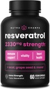 NutraChamps Resveratrol supplement, ekstra styrke Formel for sund aldring, immunforsvar, 60 Vegan kapsler med Trans- Resveratrol, Green Tea Leaf, Acai Berry & Grape Seed Extract